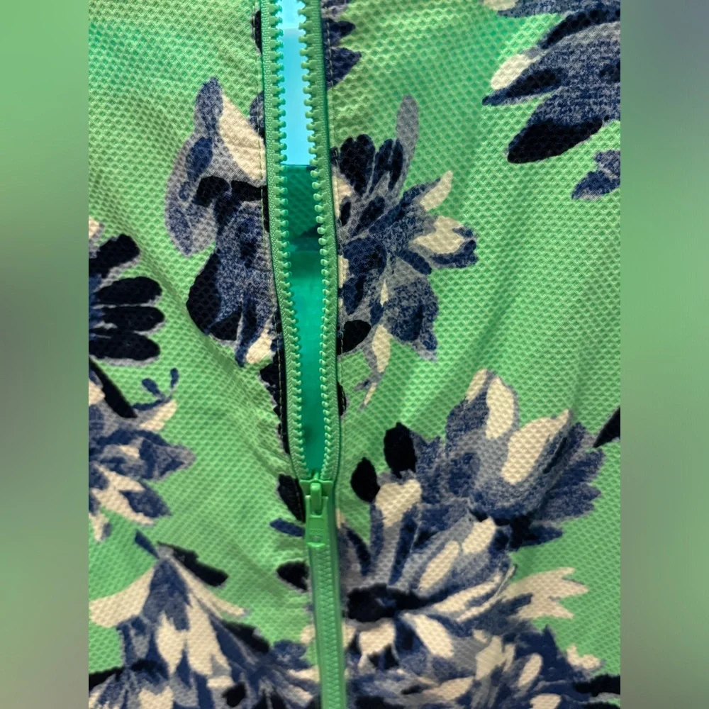 J.Crew Green Blue Floral Dress Fit and Flare Size 2